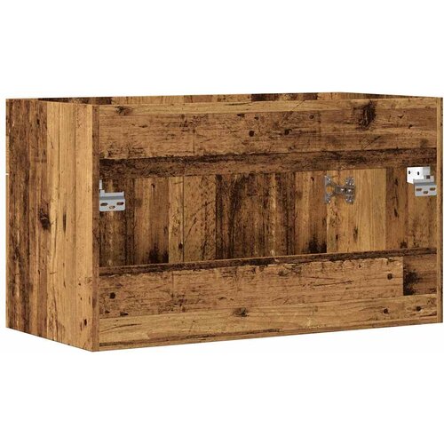  Kupaonski ormarić za umivaonik staro drvo konstruirano drvo Smeđa 80 x 38.5 x 46 cm Slike