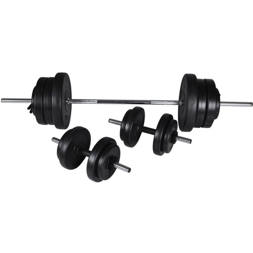vidaXL Dvoročna Utež + 2 Enoročni Uteži 60,5 kg Cene