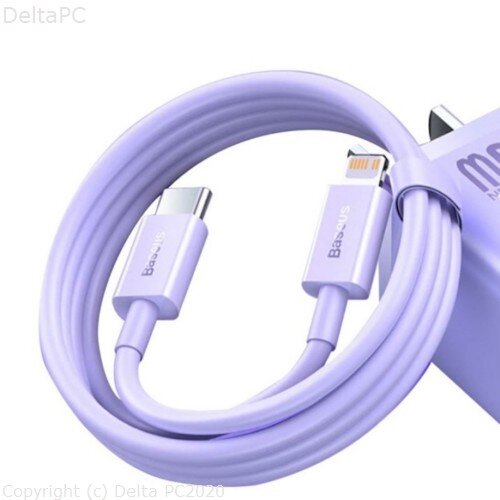 Baseus cabel Superior PD USB-C - Lightning 1,0m granite purple 20W Slike