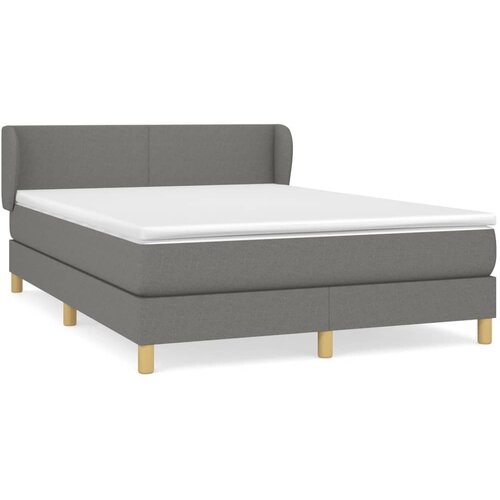 Maison Chic Box spring postelja - Vzmetna postelja z vzmetnico temno siva 140x200 cm blago SL20813, (21893073) Cene