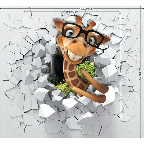 3D žirafa 3D 172-XL 300x275 Slike