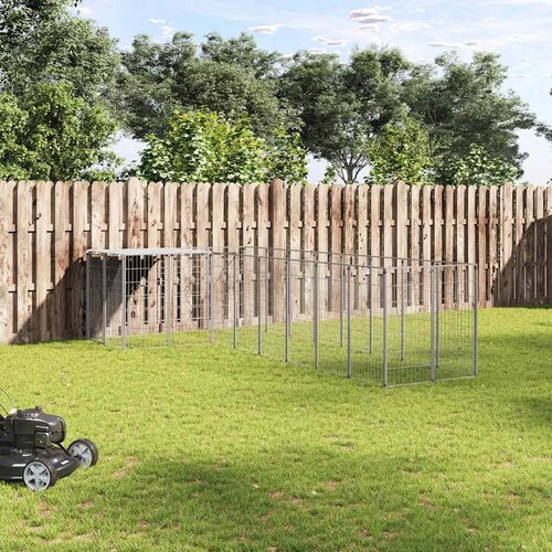  Kavez za pse srebrni 6,05 m² čelični Cene