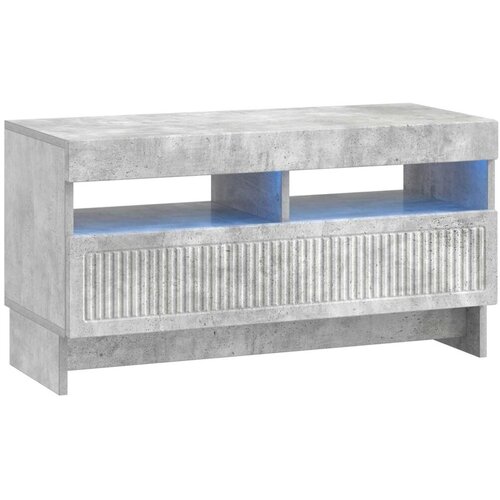  5-dijelni LED TV ormarić Betonska siva Konstruirano drvo - Betonska siva 81 cm Slike