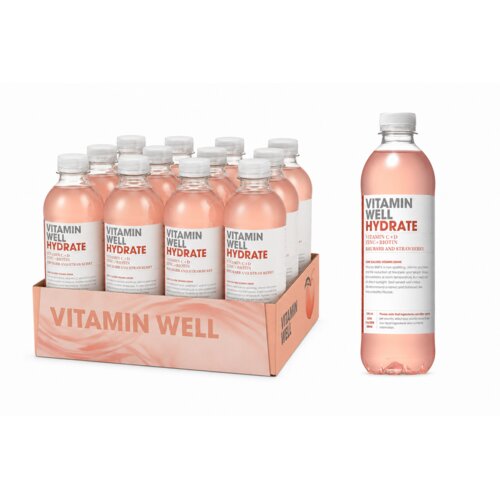 Vitamin Well HYDRATE voda obogaćena vitaminima i mineralima 500ml / 12x 500ml / XXL Slike