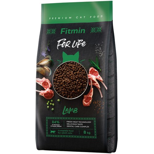 Fitmin Cat For Life Adult z jagnjetino - Varčno pakiranje: 2 x 8 kg Slike