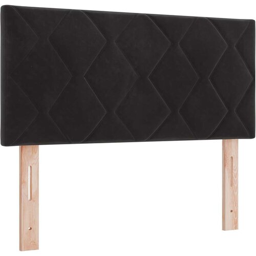 VidaXL Kutna kreveta s ovom madracem Crna 100x200 cm Bar&amp;scaron;un Slike