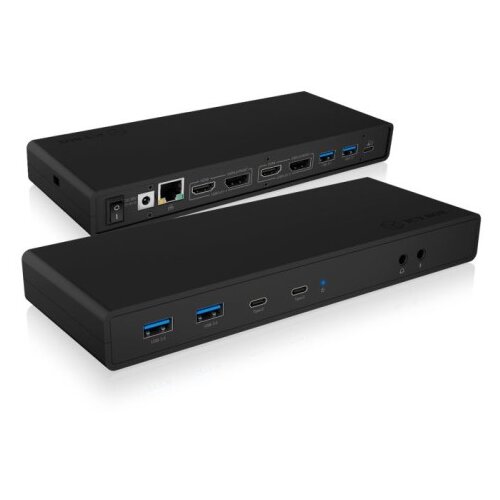 Icybox IB-DK2245AC Docking USB-C priklopna postaja z dvojnim video priključkom Cene