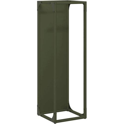 vidaXL stojalo za drva olive green 25x25x80 cm hladno valjano jeklo, (21827285) Cene