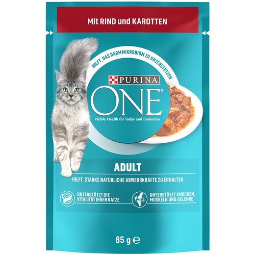 Purina One Adult - Govedina & korenje (52 x 85 g) Cene