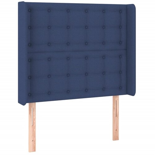 Maison Chic vzglavna omarica - nočna omarica - posteljna omarica z u&scaron;esi modro 93x16x118/128 cm blago, (21711342) Cene