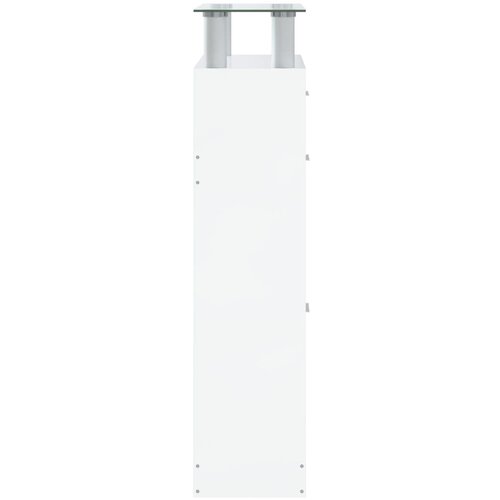  za cipele sjajni bijeli 63x24x104 cm konstruirano drvo Slike