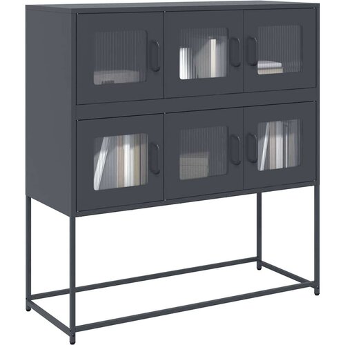 vidaXL Komoda antracit 100,5 x 39 x 107 cm od hladno valjanog čelika Cijene