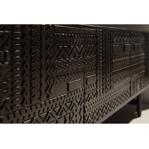 MOME Temno rjava TV omarica iz masivnega manga 145x48x40 cm Kalai &amp;ndash; Slike