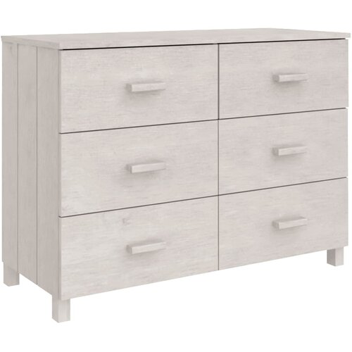 Maison Chic Komoda - Predalnik HAMAR bela 113x40x80 cm trdna borovina, (21718443) Cene