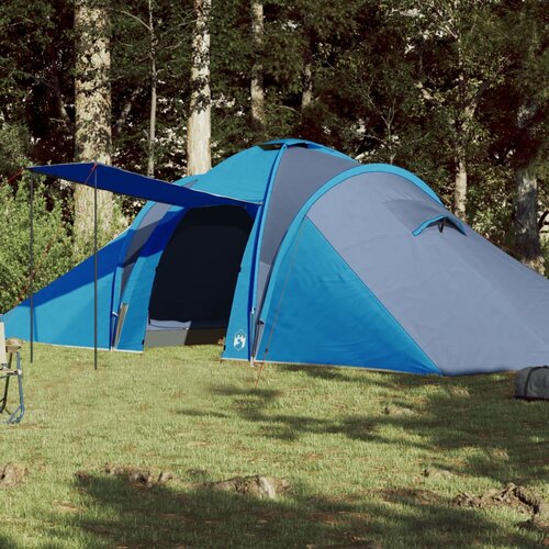 vidaXL Šator za kampiranje za 6 osoba plavi 576x238x193 cm taft 185T Cijene