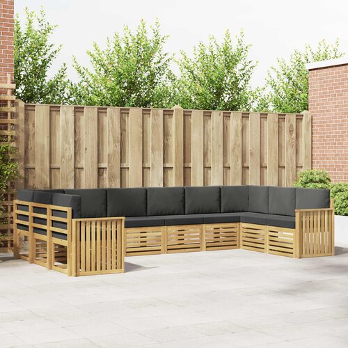  Set vanjskih sofa 10 pcs Bijela i antracit 363 x 187,5 x 73 cm Slike