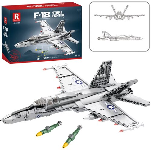 Lean Toys kocke za sestavljanje F-16 fighting falcon 1427 kosov Slike