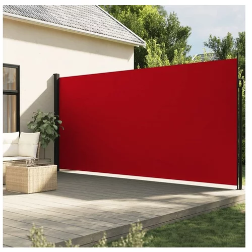 vidaXL Zložljiva stranska tenda rdeča 220x500 cm