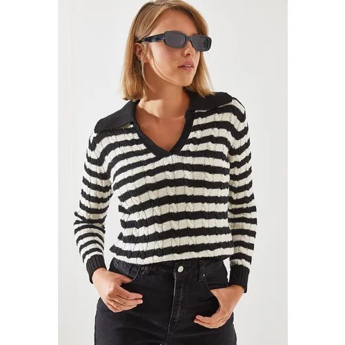 Bianco Lucci Hair Polo Neck Sweater