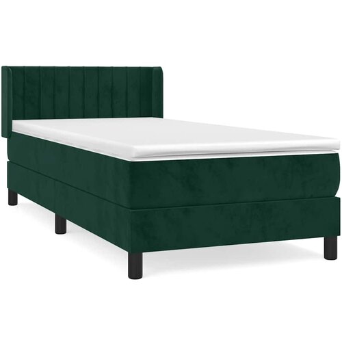 Box spring krevet s madracem tamnozeleni 100x200 cm bar&amp;scaron;unasti Slike
