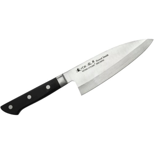 Satake Kuhinjski nož Deba, 16.4 cm, Crni Slike