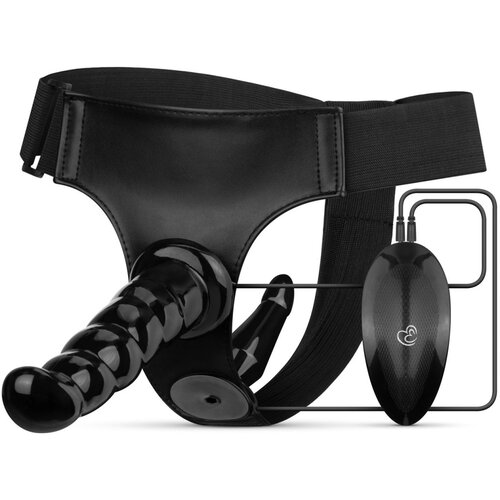 Easytoys Fetish Collection Fetish Collection - Vibrating Strap-On Set - Black Cene