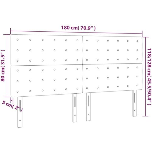  LED uzglavlje ružičasto 180x5x118/128 cm bar&amp;scaron;unasto Slike