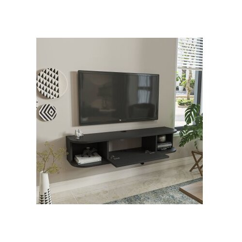 Hanah home TV komoda Ibarra, 120x23,4x29,6 cm, antracit Cene