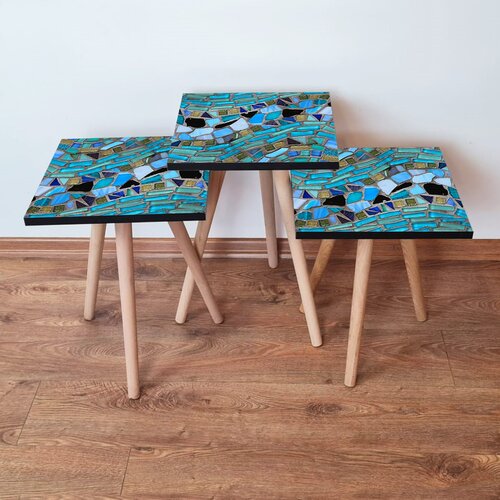 Hanah home Set 3 stočića 3Shp256 Multicolor Cene