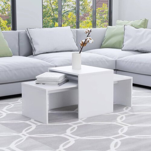  Set stolića za kavu bijeli 100 x 48 x 40 cm konstruirano drvo Cene