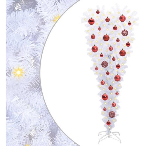  Umjetno božićno drvce s stalakom Bijelo 120 cm PVC i čelik Slike