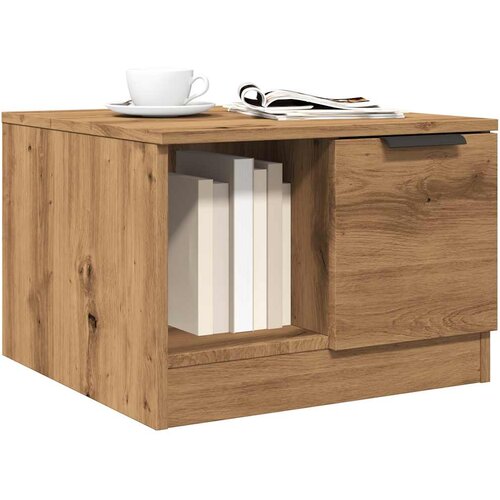 vidaXL Klubska mizica artisan hrast 50x50x36 cm inženirski les Cene