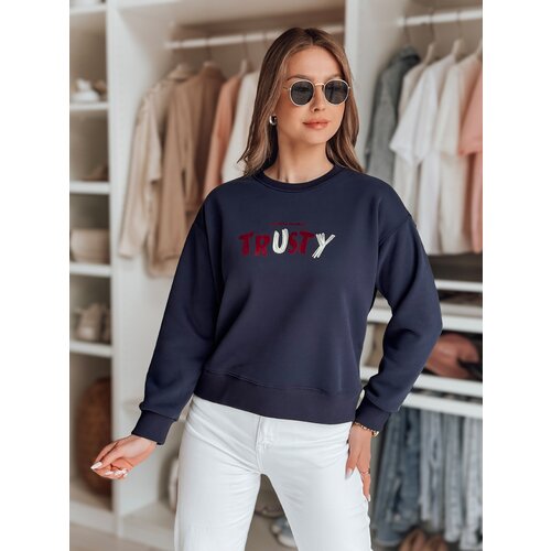 DStreet Bluza damska oversize z haftem SOFTRUS granatowa Slike