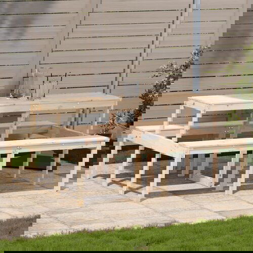 VidaXL Stol za piknik 160 x 134 x 75 cm od masivne borovine Slike