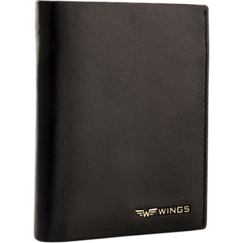 WINGS Mu&amp;scaron;ki novčanik od prave kože crne boje Slike