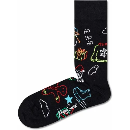 Happy Socks HO HO HO Klasične čarape, crna, veličina