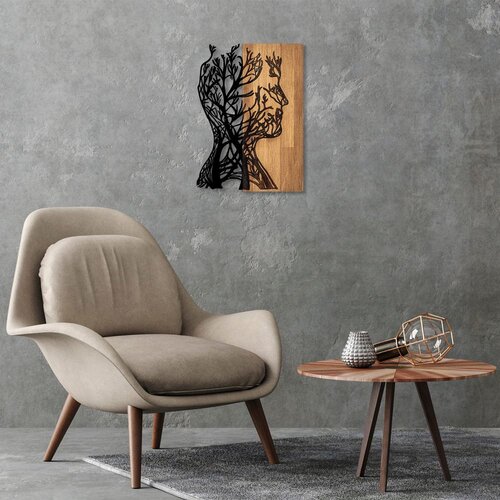 Wallity Zidna dekoracija Tree Man - 319, 49 x 3 x 58 cm, Crna Cene