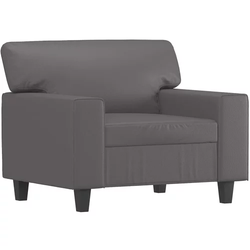 vidaXL Fotelj siv 60 cm umetno usnje, (21049308)