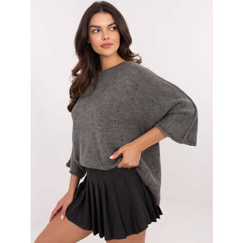 Italy Moda Sweater-DHJ-SW-9314.04P-dark gray Slike