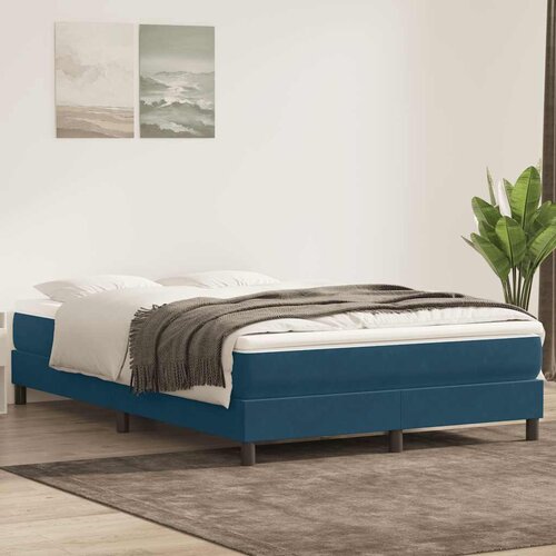 Box Spring krevet bez madracem tamnoplavi 160x220 cm samt Cene