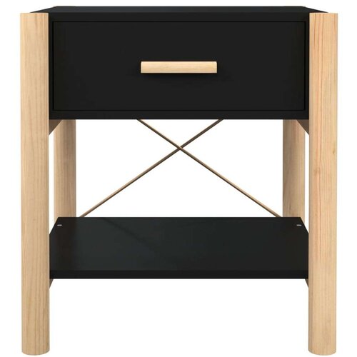 VidaXL Noćni ormarići 2 kom crni 42 x 38 x 45 cm od konstruiranog drva Slike
