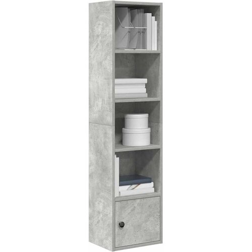  Regal za knjige boja betona 31x24x127 cm konstruirano drvo Cijene