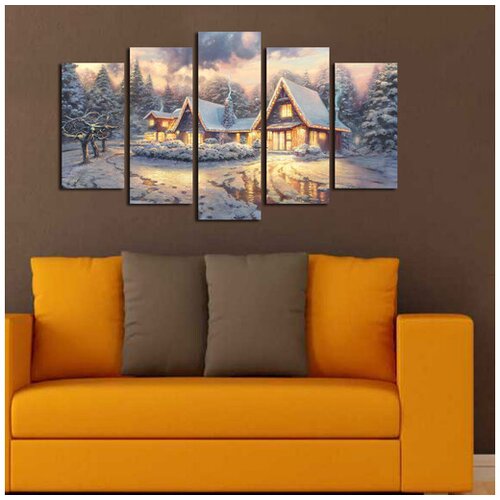 WALLXPERT dekorativna slika od medijapana 5 komada 5PMDFNOEL-1 Slike