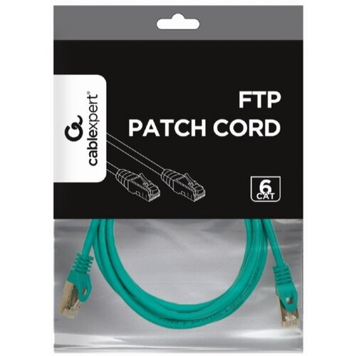 Gembird PP6-2M/G Mrezni kabl, CAT6 FTP Patch cord 2m green Slike