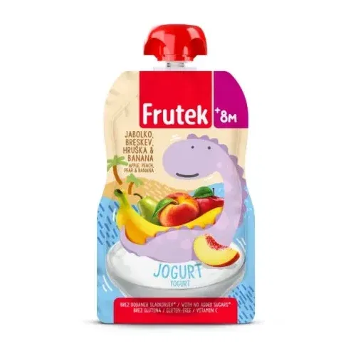 Frutek pouch jab, kruška,ban.,breskva,jogurt 110g