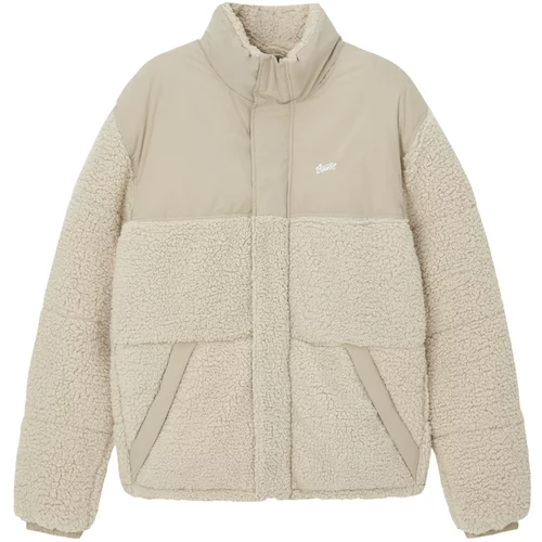 Pull&Bear Zimska jakna sivkasto bež / ecru/prljavo bijela