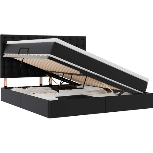  s prostorom za pohranu s LED-om Crna 180 x 200 cm Cijene