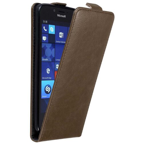 Cadorabo Ohi&scaron;je, združljivo z Nokia Lumia 950 v kava rjava - Za&scaron;čitni ovitek v obliki flipa z magnetnim zapiranjem, (20558897) Cene