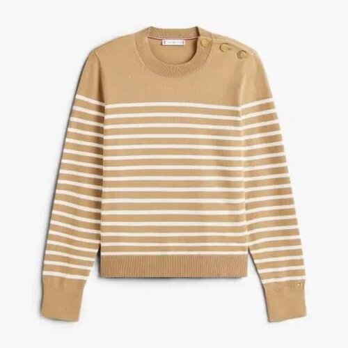 Tommy Hilfiger CO JERSEY MID GG LS GOLD Smeđa Slike