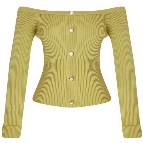 Trendyol Green Carmen Collar Knitwear Cardigan